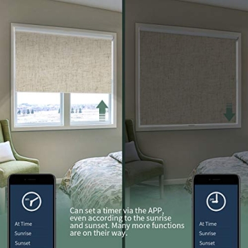 Yoolax Smart Blackout Motorized Blinds with Remote Control