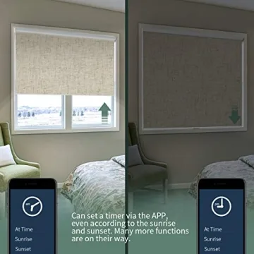 Yoolax Smart Blackout Motorized Blinds with Remote Control