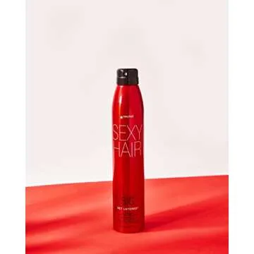 SexyHair Big Get Layered Flash Dry Thickening Hairspray, 8 Oz | Buildable Texture, Volume and Shine | Up to 72 Hours of Humidity Resistance