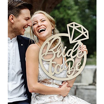 Large Bride To Be Diamond Wooden Sign 15.74'' x 12.99'' Wedding Party Photo Booth Props Bride To Be ...
