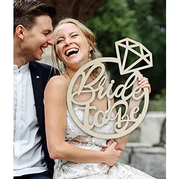 Large Bride To Be Diamond Wooden Sign 15.74'' x 12.99'' Wedding Party Photo Booth Props Bride To Be ...