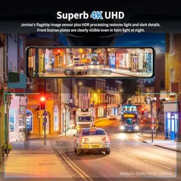 JOMISE 4K Mirror Dash Cam Front and Rear, 2160P UHD Rear View Mirror with Backup Camera, Smart Dashc...