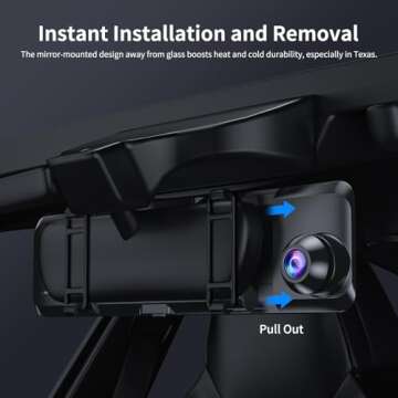 JOMISE 4K Mirror Dash Cam Front and Rear, 2160P UHD Rear View Mirror with Backup Camera, Smart Dashcam for Cars, Trucks, Vans, Night Vision & Reverse Assistance, 32GB Card & GPS Included -G814