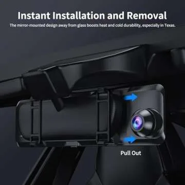 JOMISE 4K Mirror Dash Cam Front and Rear, 2160P UHD Rear View Mirror with Backup Camera, Smart Dashcam for Cars, Trucks, Vans, Night Vision & Reverse Assistance, 32GB Card & GPS Included -G814