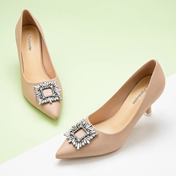 C.Paravano Women's Luxury Leather Kitten Heel Pumps