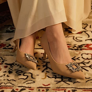 C.Paravano Women's Luxury Leather Kitten Heel Pumps