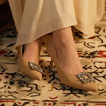 C.Paravano Women's Luxury Leather Kitten Heel Pumps