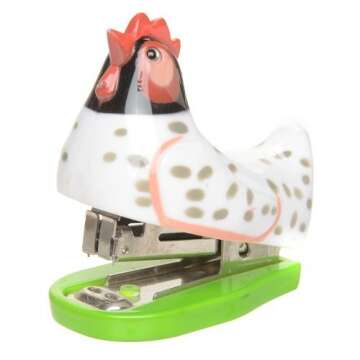 Cosa Nova Small White Chicken Stapler - Adorable Desk Accessory