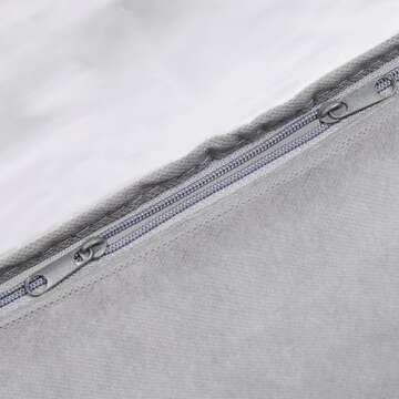 Amazon Basics Under Bed Fabric Zipper Blanket Storage Container Bags with Window and Handles, 2-Pack, 18 x 42 x 6 Inches, Gray