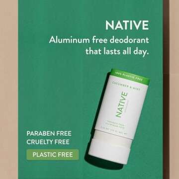 Native Plastic Free Deodorant Contains Naturally Derived Ingredients, 72 Hour Odor Control | Deodora...