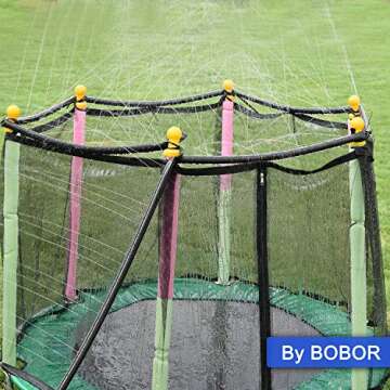 Bobor Trampoline Sprinkler for Summer Water Fun
