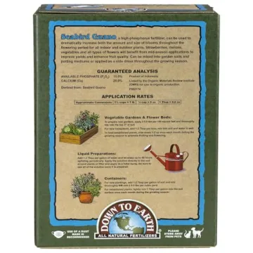 Down to Earth Seabird Guano Fertilizer 0-11-0, Organic 5 lb