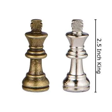 Hayes Inlaid Chess Set with Metal Pieces - Elegant Design