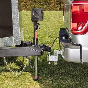 Uriah Products DC Electric Trailer Jack with 7-Way Connector, 12V, 5000 lb Lift Capacity