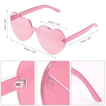 Funcredible Pink Cowboy Hat and Glasses - Preppy Cowgirl Hat with Star - Sparkly Cowboy Hat - Cowgirl Outfit Accessories for Women and Girls