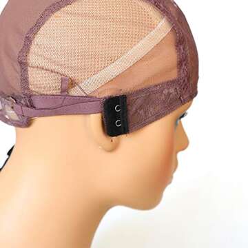 ZigZag Hair 5pcs Adjustable Elastic Band with Hooks for Wigs/Lace Closure/Lace Frontal Sewing Band Black 1.2inch width 9.5inch length (5pcs)