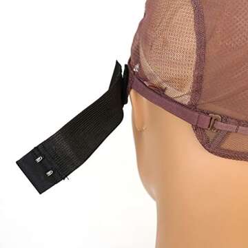 ZigZag Hair 5pcs Adjustable Elastic Band with Hooks for Wigs/Lace Closure/Lace Frontal Sewing Band Black 1.2inch width 9.5inch length (5pcs)