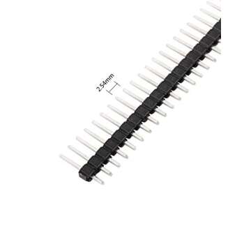 MCIGICM 10pcs Male Header Pin, 40 Pin Header Strip (2.54 mm) for Arduino Connector