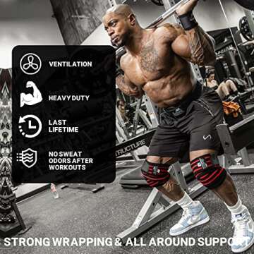 Schiek Knee Wraps (1178B) - Durable & Comfortable Weightlifting Support
