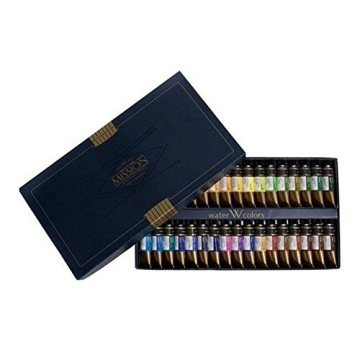 Mijello Mission Gold Water Color Set, 34 Colors for Artists