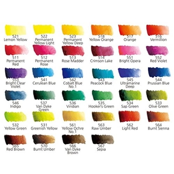 Mijello Mission Gold Water Color Set, 34 Colors for Artists