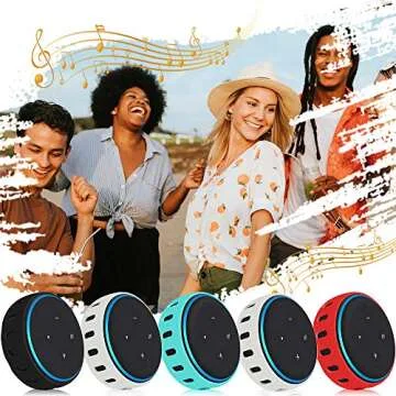 Silicone Case for Echo Dot 3rd Generation, Smart Speaker Cover Protective Sleeve Holder Stand Light Weight Soft Shockproof Cases Accessories Protector-Red