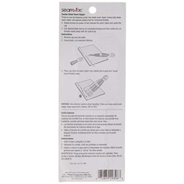 Dritz 949 Seam-Fix Seam Ripper with Rubber End