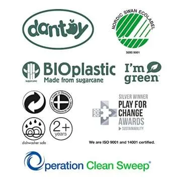 Dantoys BIO Kids’ Big Dump Truck, Green Sugarcane Bioplastic Toy, Indoor & Outdoor Play, Safe Rounded Edges, Role Play, Sensory Exploration with Sand & Water, Motor Skills, Made in Denmark, Ages 2+