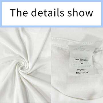 OKBA 5 pcs Sublimation Blank T-Shirts Round Collar Short Sleeves Adult White Polyester t Shirts (Lar...