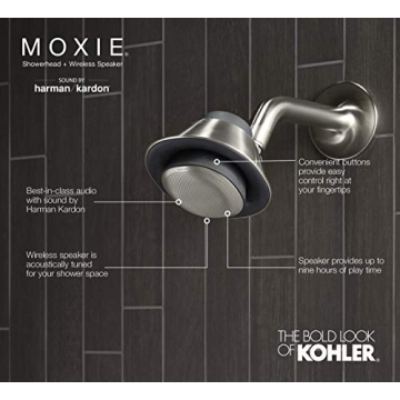 Kohler Moxie Showerhead with Bluetooth Speaker for All