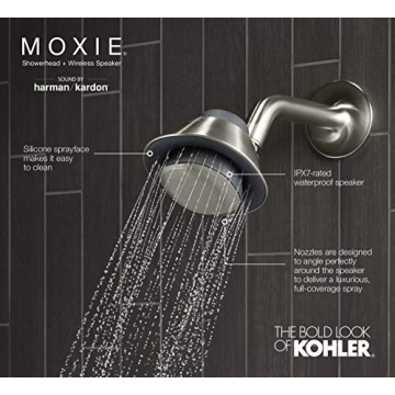 Kohler Moxie Showerhead with Bluetooth Speaker for All
