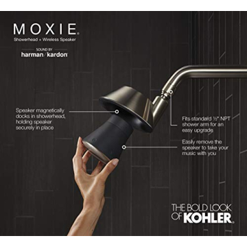 Kohler Moxie Showerhead with Bluetooth Speaker for All
