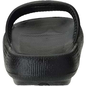 Joomra Slides for Men Recovery House Pillow Slippers Foam Cushion Non-Slip Shower Pool Beach Spa Garden Sandals for Male Sandles Black 48-49