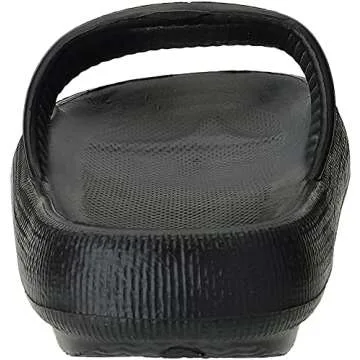 Joomra Slides for Men Recovery House Pillow Slippers Foam Cushion Non-Slip Shower Pool Beach Spa Garden Sandals for Male Sandles Black 48-49