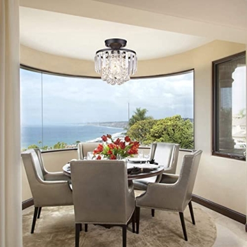 Elegant Mini Black Crystal Chandelier for Any Space