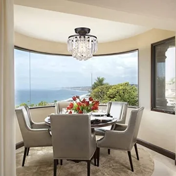 Elegant Mini Black Crystal Chandelier for Any Space