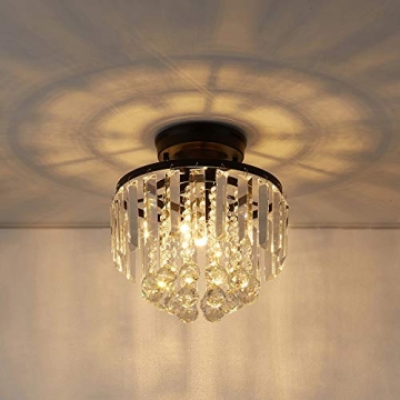 Elegant Mini Black Crystal Chandelier for Any Space