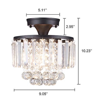 Elegant Mini Black Crystal Chandelier for Any Space