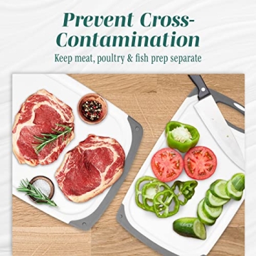BPA-Free Cutting Board Set - 3 Sizes & Non-Slip Handles