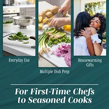 BPA-Free Cutting Board Set - 3 Sizes & Non-Slip Handles