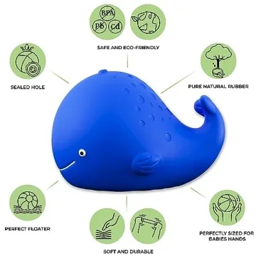 CaaOcho Whale Bath Toy - Safe, Fun & Eco-Friendly for Infants