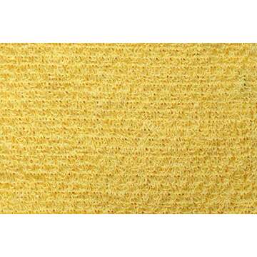 AMOUR INFINI Dish Cloths Set of 8 – Highly Absorbent, Super Soft Multi-Purpose 12x12 Inch Terry Cotton Dishcloth for Kitchen Cleaning, Drying Dishes, Wiping (Yellow)