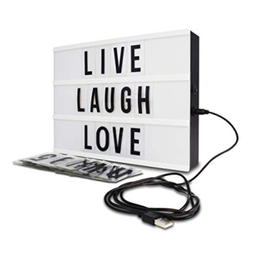 Northpoint Cinema Style 10-LED Home Decor Large Light Box with 109 Letters and Characters, Wall Moun...