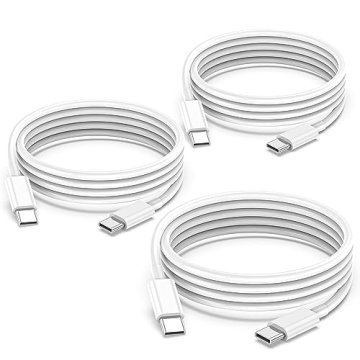 3Pack USB C to USB C Charger Cable 6ft Long Type C Fast Charging for iPhone 16 Pro MacBook