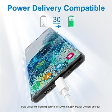 USB C to USB C Charger Cable Set 3Pack 6ft 60W