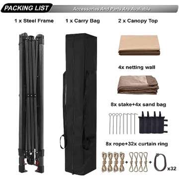 ABCCANOPY Pop Up Gazebo 13x13 - Outdoor Canopy Tent with Mosquito Netting for Patio Garden Backyard (Beige)