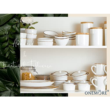 ONEMORE Large Serving Platters Oval Serving Platter Set 12"/14"/16" Porcelain Serving Dishes Ceramic Platters for Entertaining Speckled Serving Plates Set of 3, Creamy White