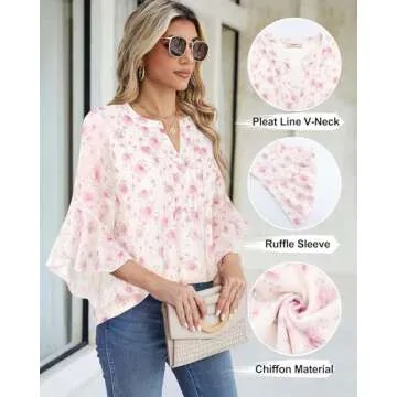 Timeson Women’s Spring Tops: Fashionable Blouses for Work