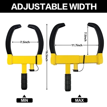 Universal Wheel Lock - Heavy Duty Security Tire Lock