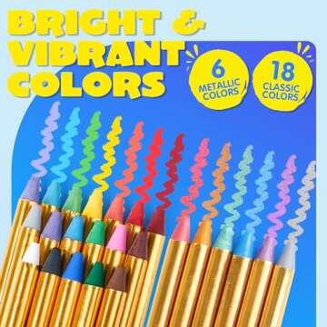 JOYIN 24 Colors Face Paint Safe & Non-Toxic Face and Body Crayons (Large Size 3 inch) Ultimate Party...